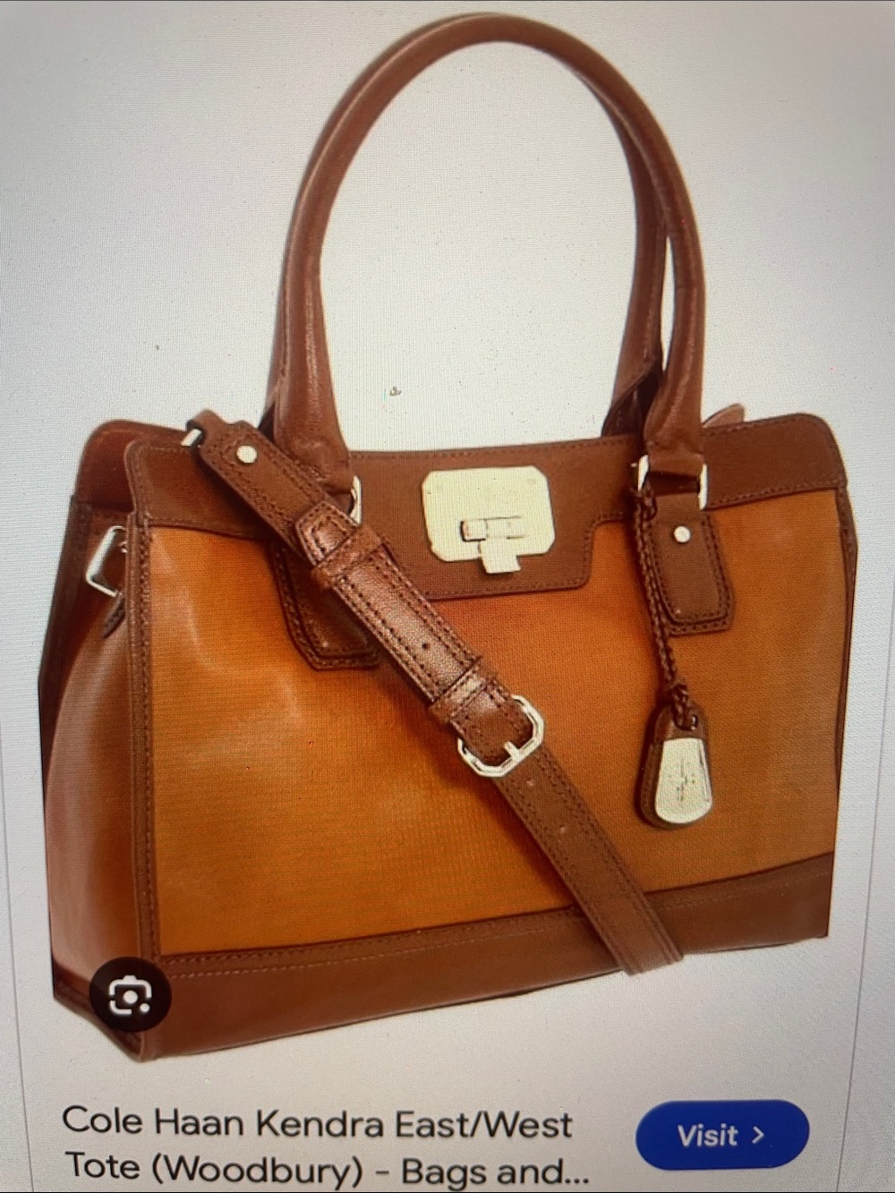Cole Haan NEW Kendra tote in Woodbury brown